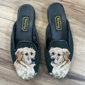 Kompany Needlepoint Loafers - Golden Retriever.